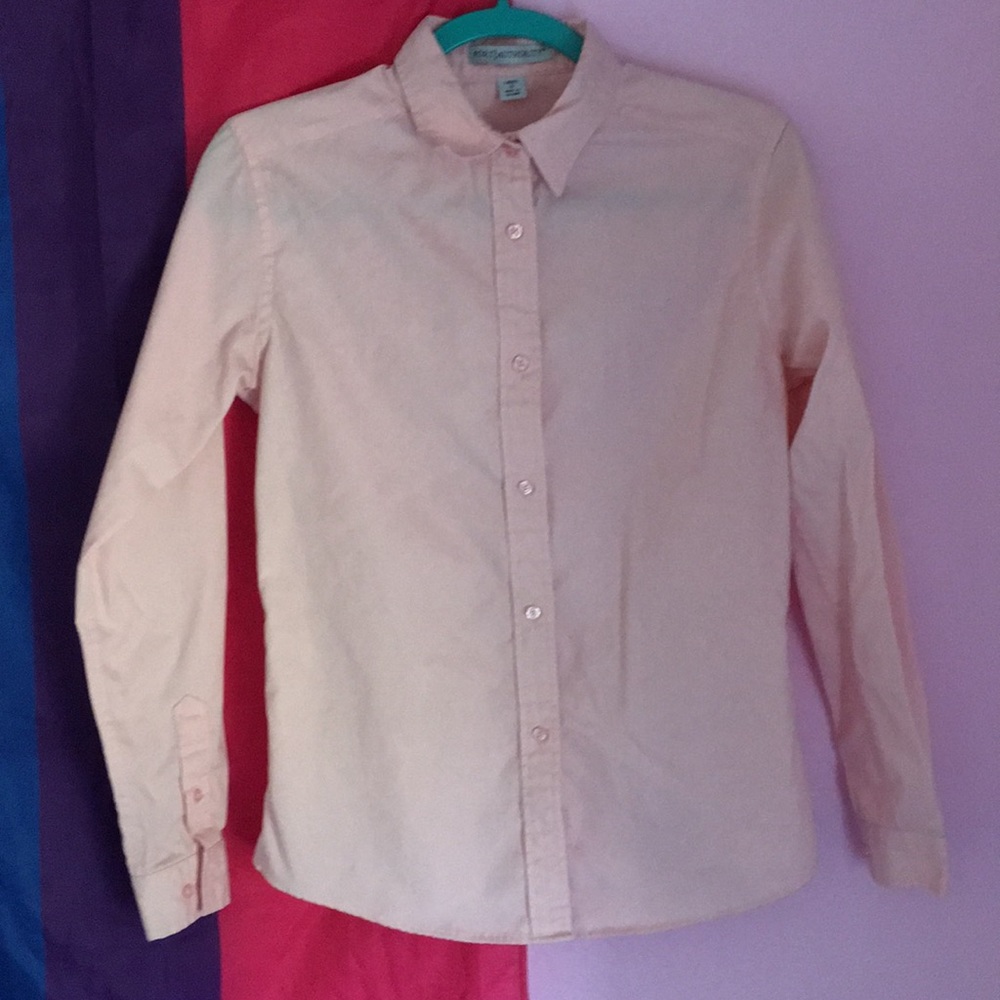 Port Authority pink button down S